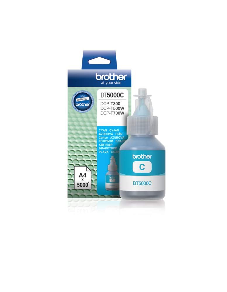 Brother Ink Bottle for Ink Tank Printer - Cyan -BT5000C