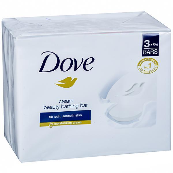Dove Cream Beauty Bathing Bar - 75gx3 Bars