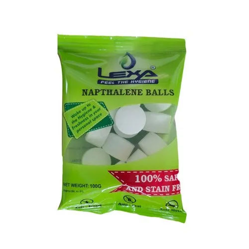 Lexa Napthalene Balls / Rasakarpuram - 100g - White