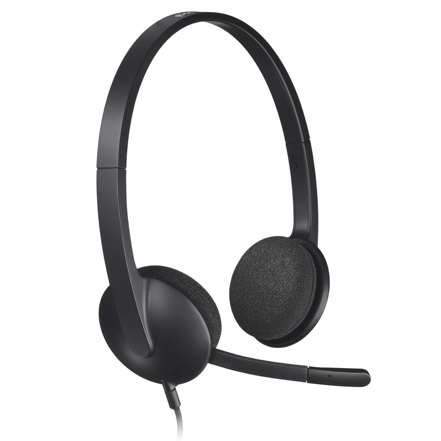 Logitech USB Wired On Ear Headphone with Noise Cancelling Mic - H340