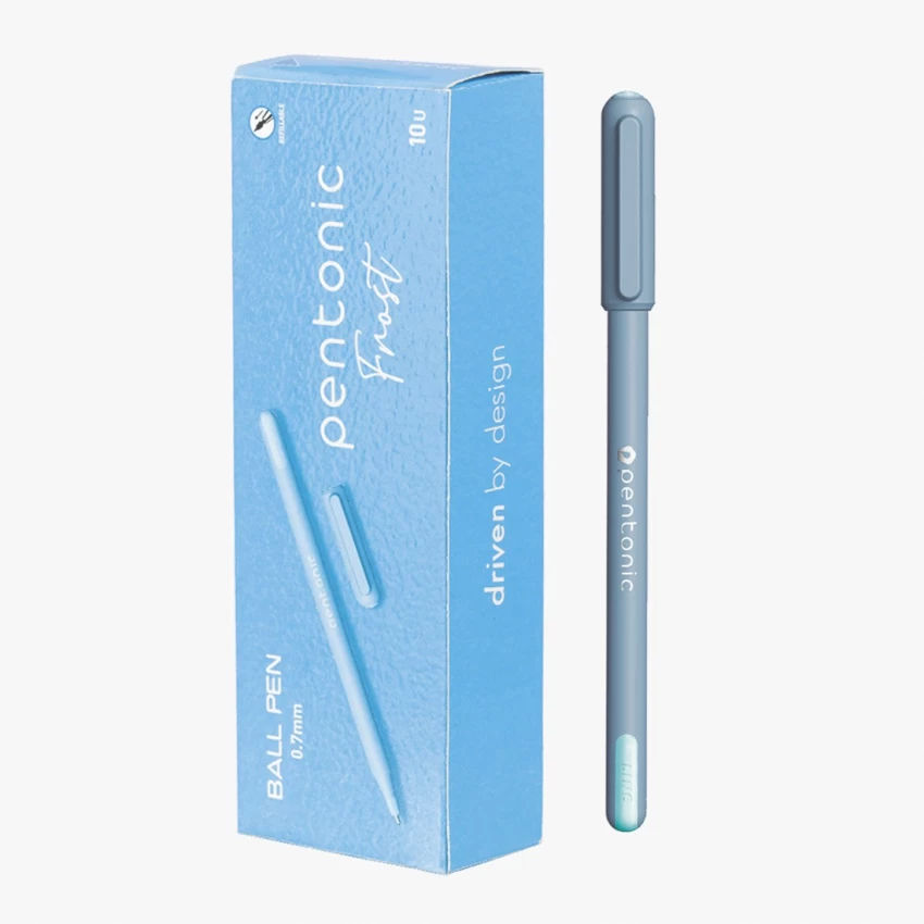 Pentonic Frost ball Pen - Blue - 10Nos