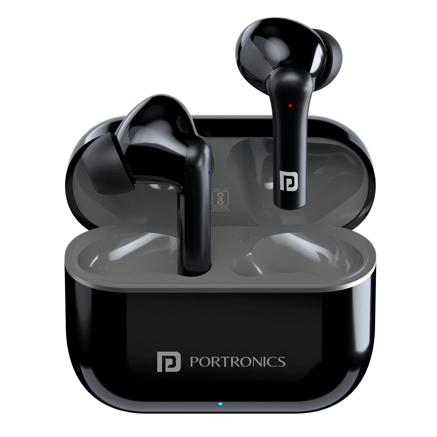 Portronics Harmonics Twins S6 Smart TWS Earbuds - Black, True Wireless