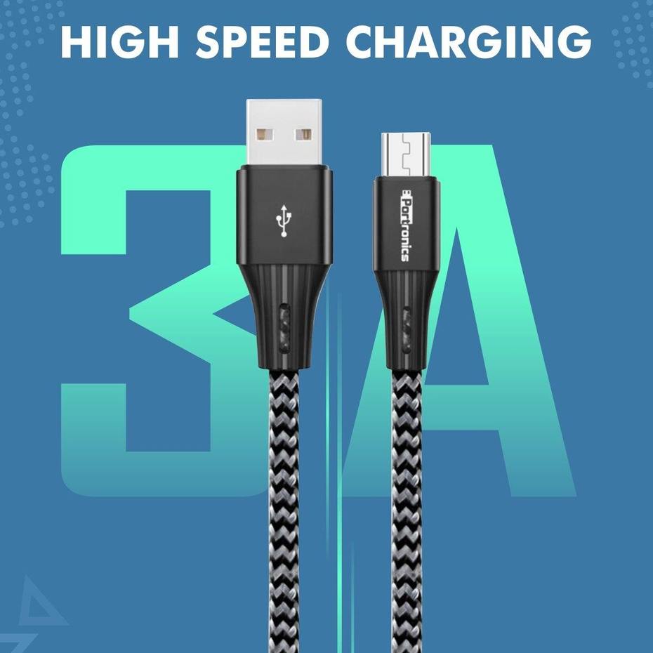 Portronics Konnect A Cable - Micro USB - 2Mtr