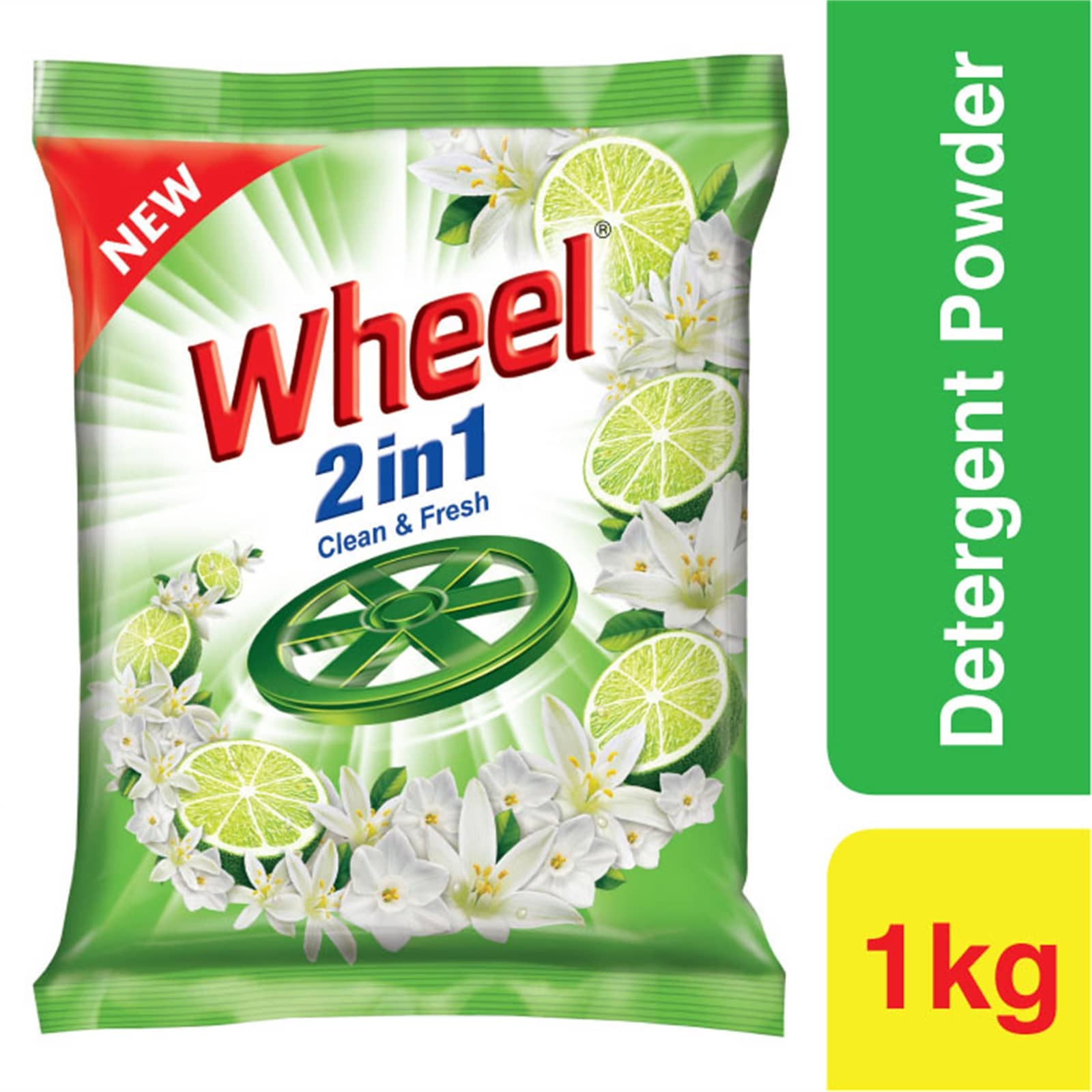 Wheel 2 In 1 Clean &amp; Fresh Detergent Powder - 500g