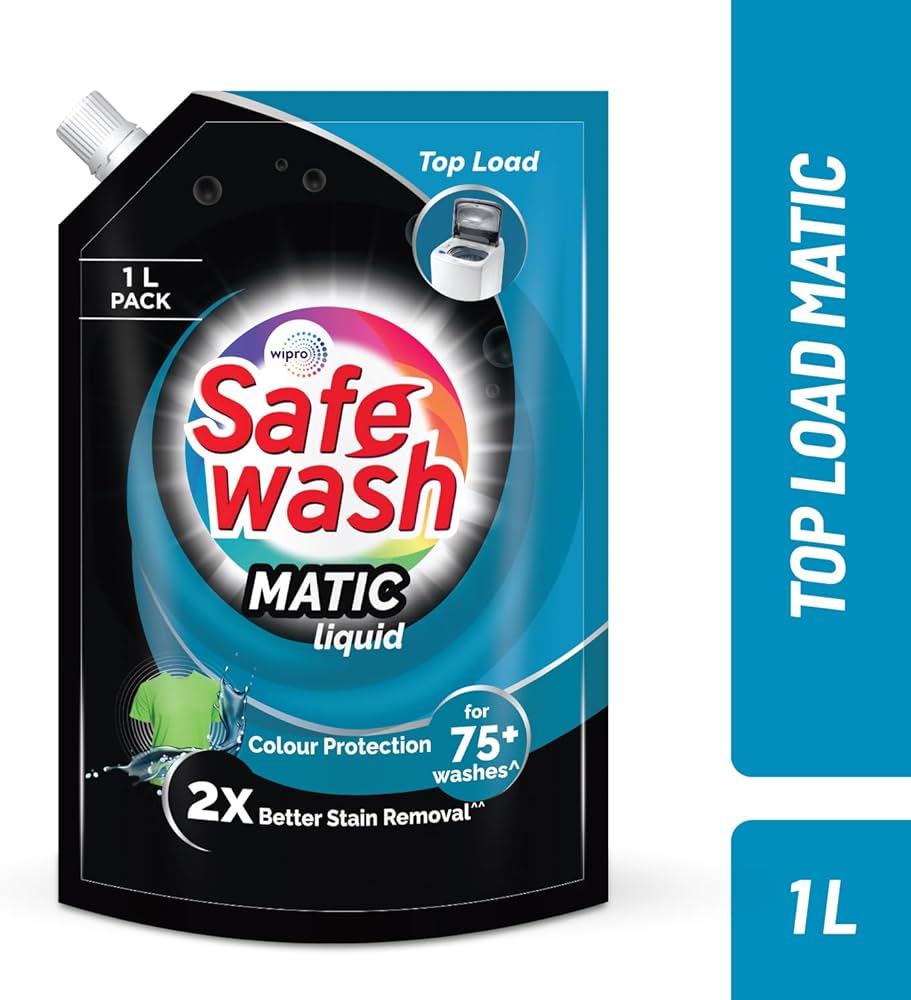 Wipro Safe Wash Detergent Liquid - Top Load  - 1 Litre
