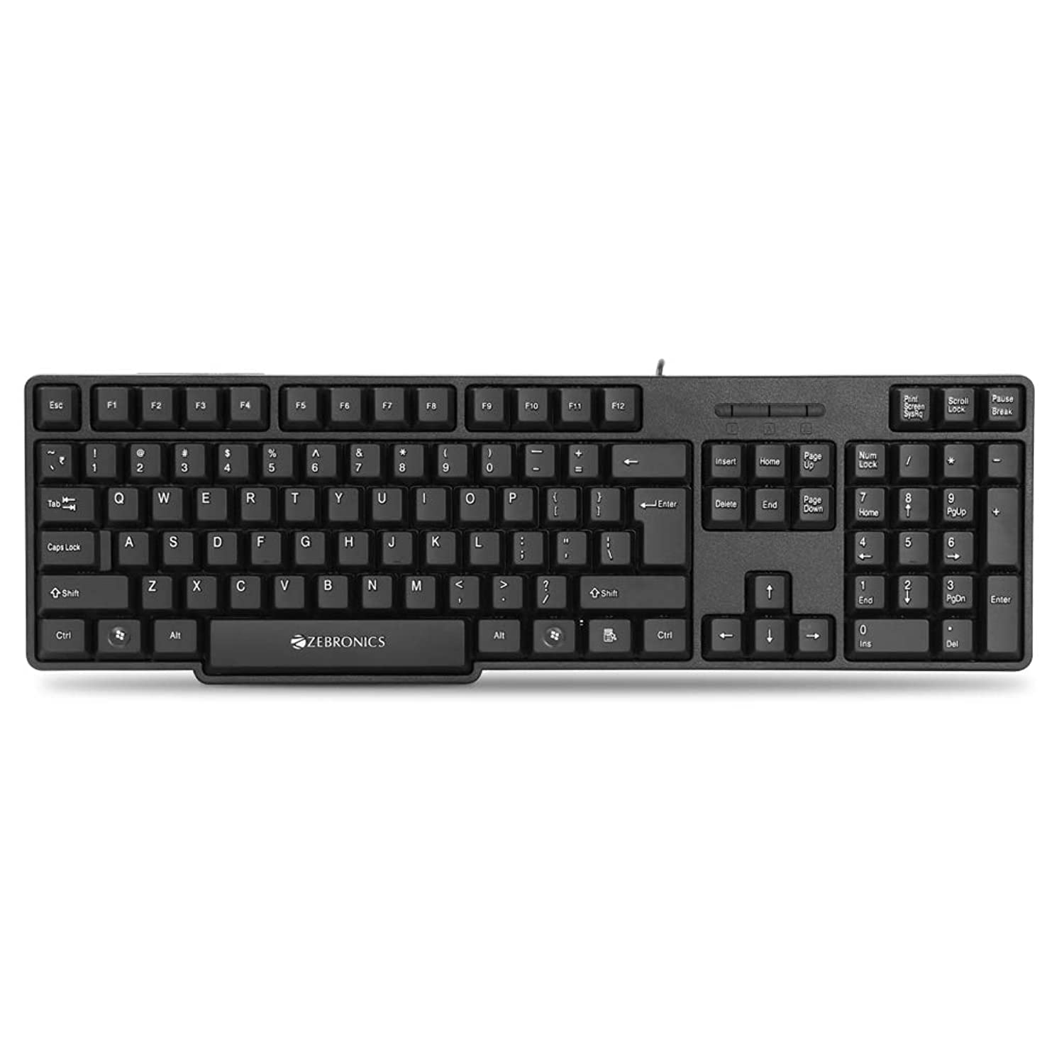 Zebronics USB Wired Keyboard with Rupee Key - K20