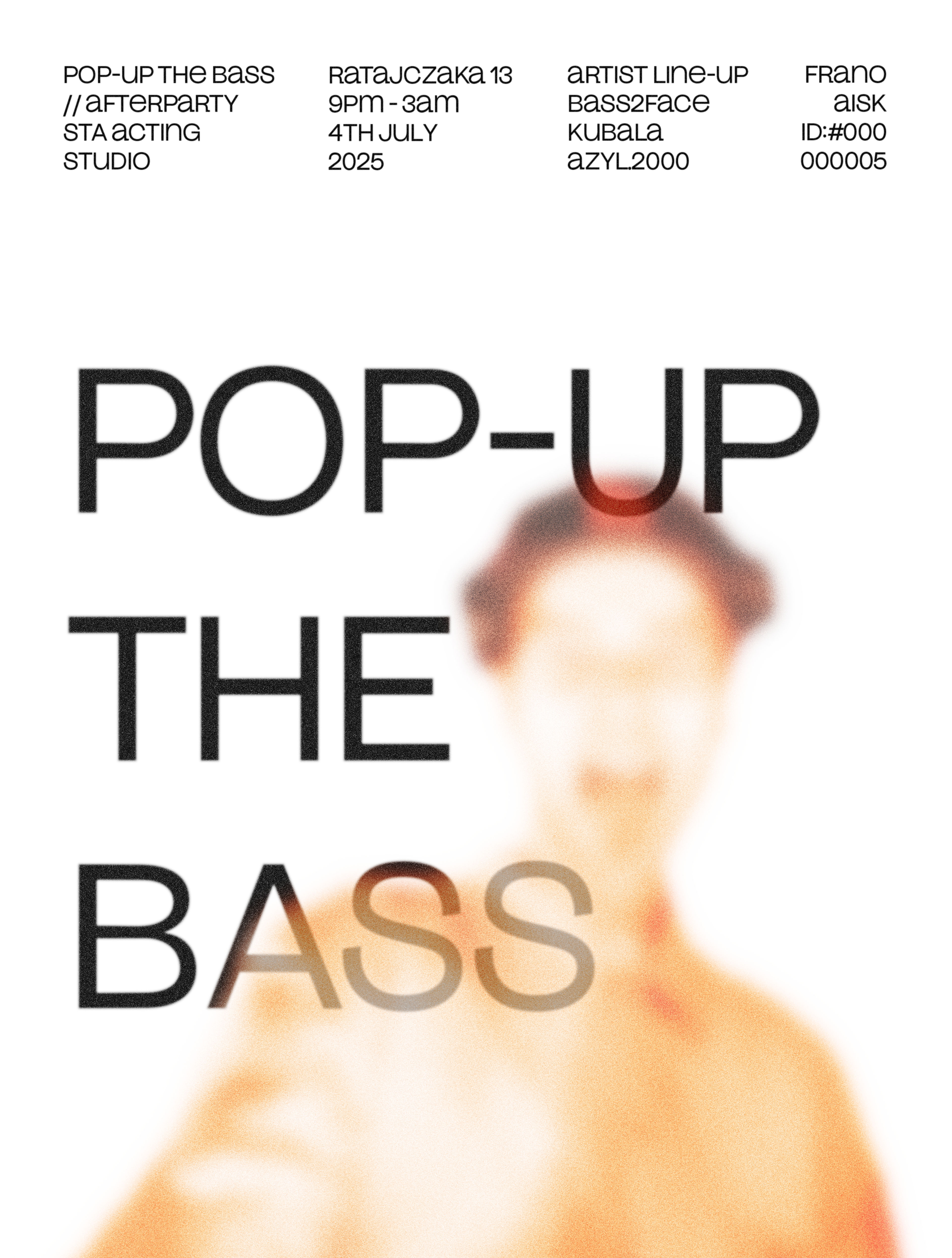 Plakat wydarzenia "POP-UP THE BASS"