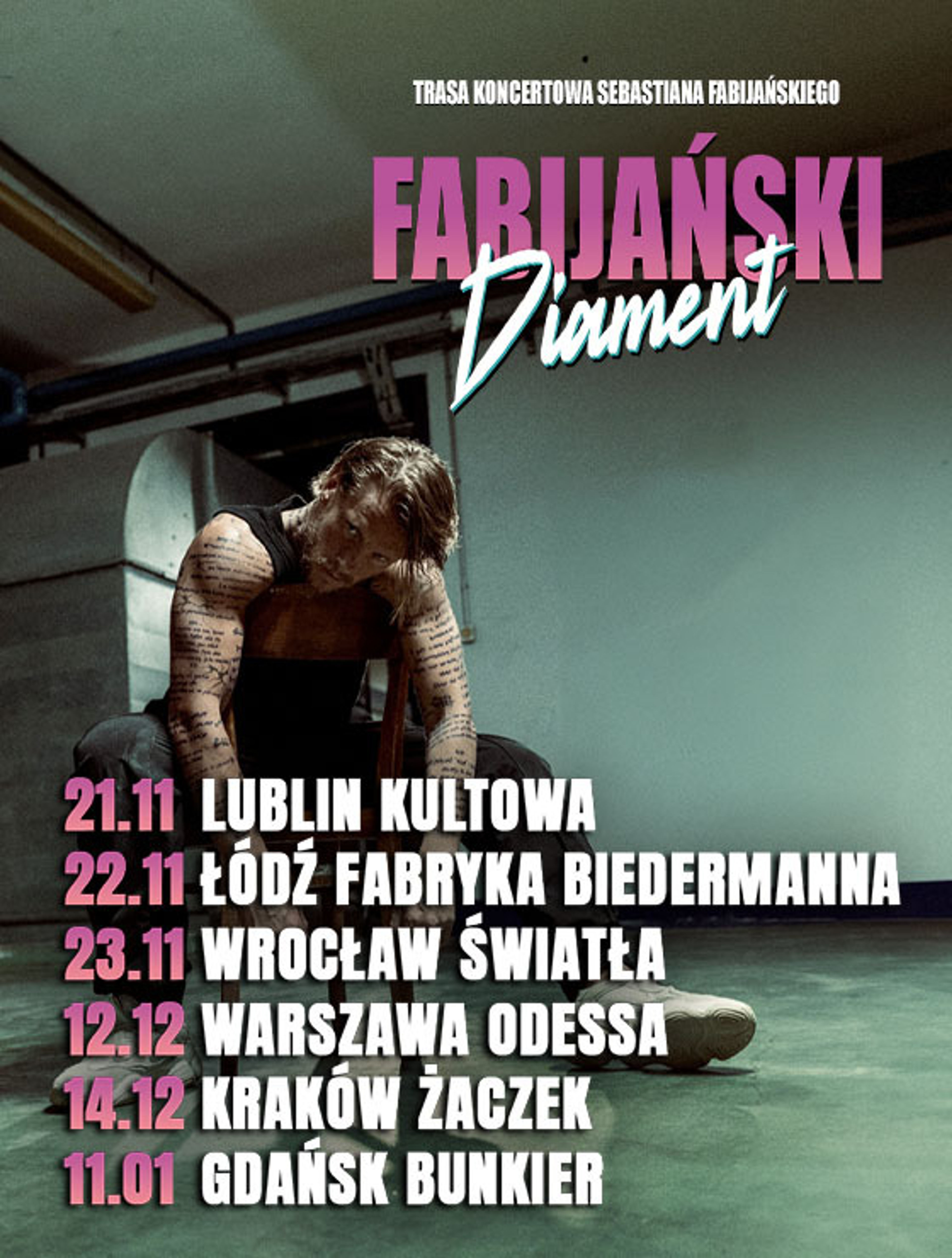 Plakat wydarzenia "Sebastian Fabijański Diament Tour @Gdańsk"
