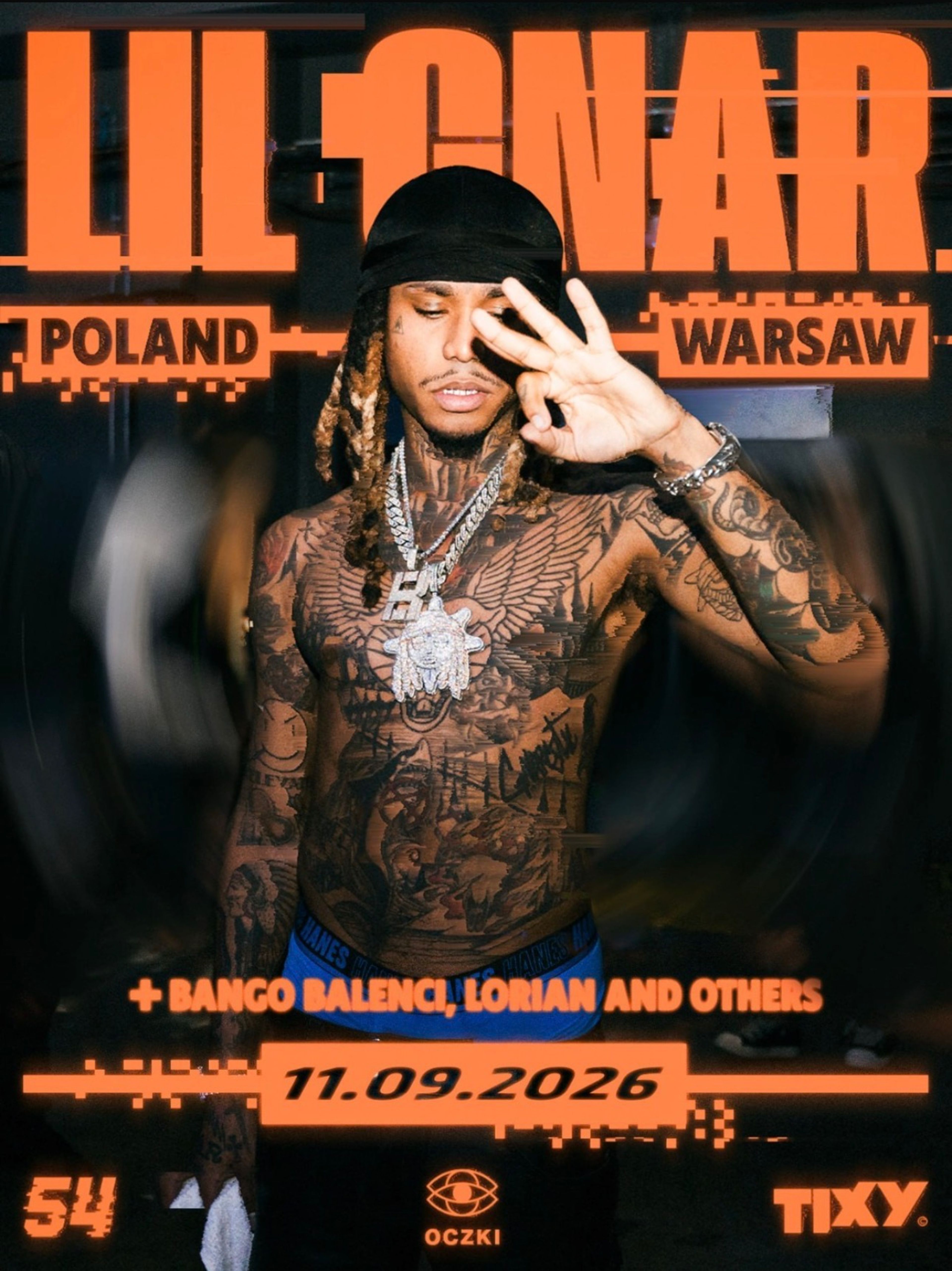 Plakat wydarzenia "LIL GNAR / WARSAW"