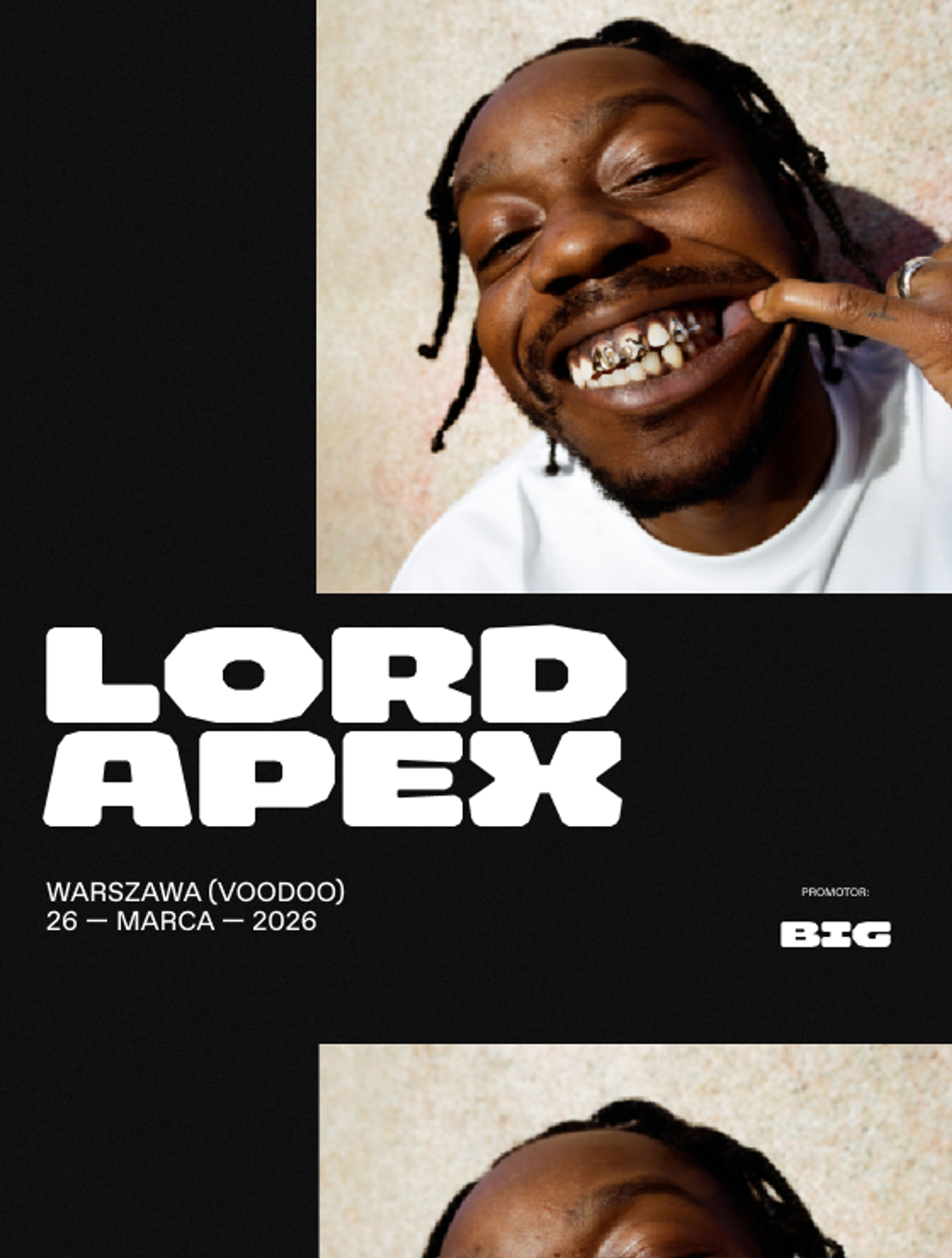 Event poster "Lord Apex @Warszawa VooDoo"