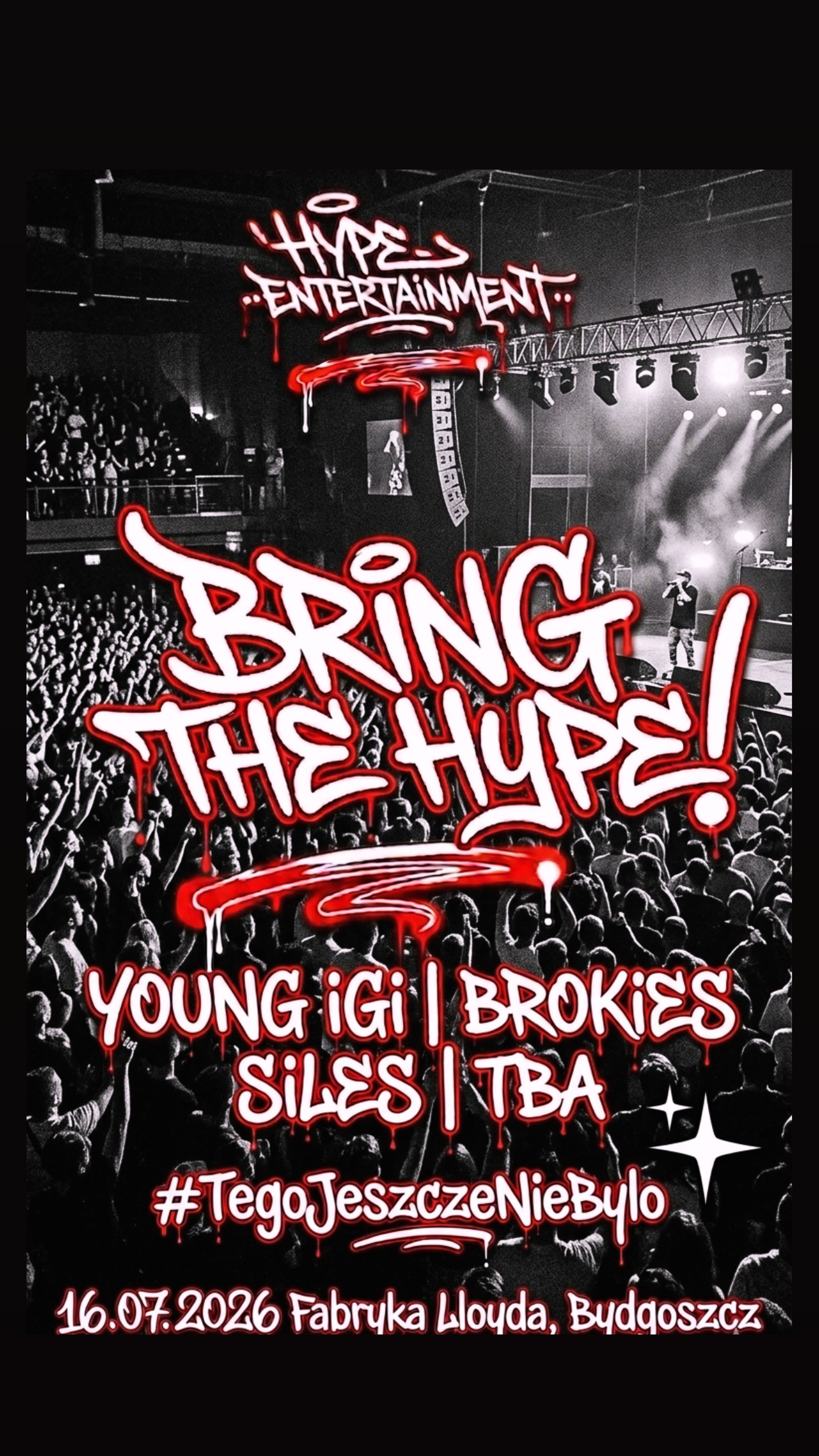 Plakat wydarzenia "Bring the HYPE Koncert @ Fabryka Lloyda"