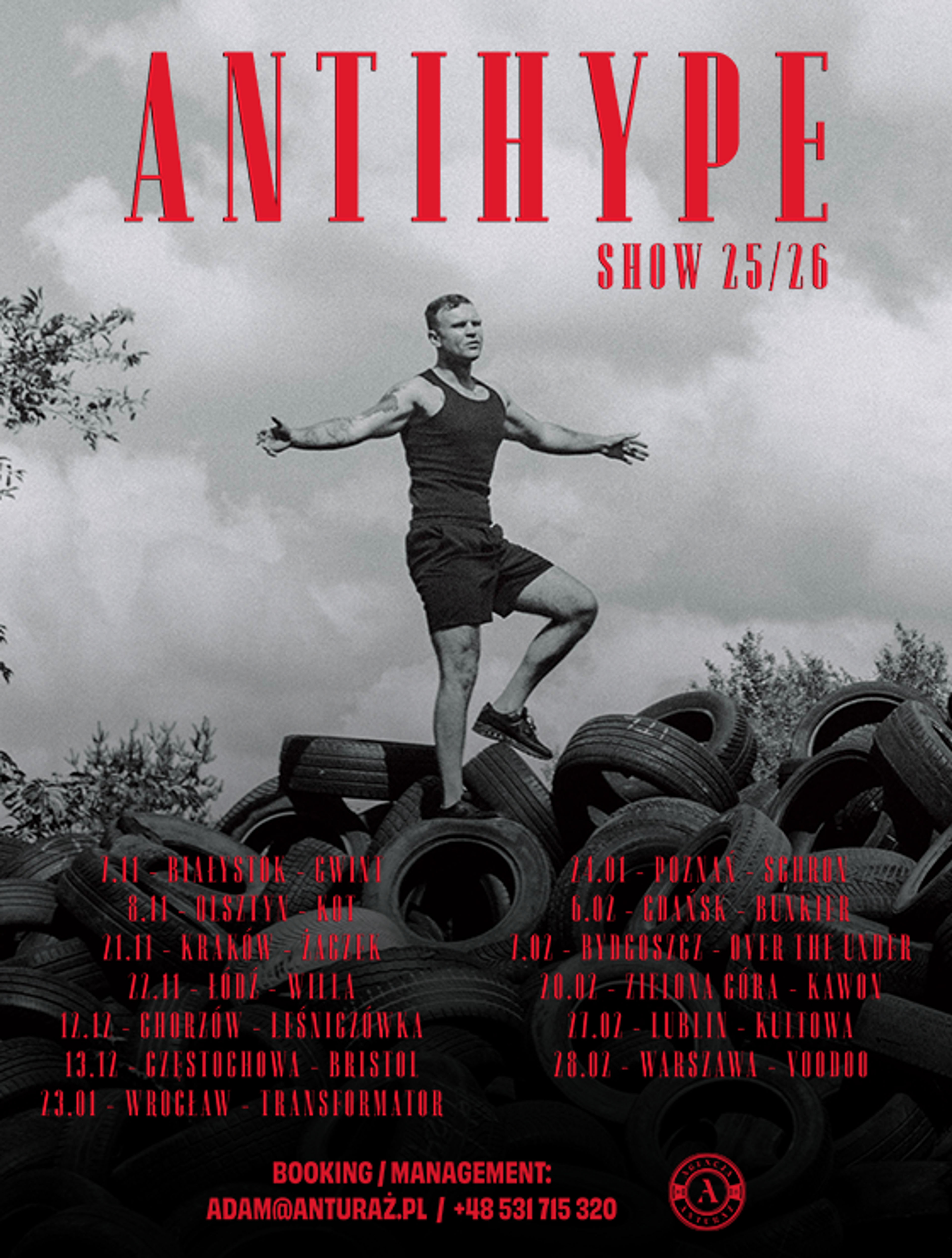 Plakat wydarzenia "SARIUS – ANTIHYPE SHOW TOUR 2025/2026"