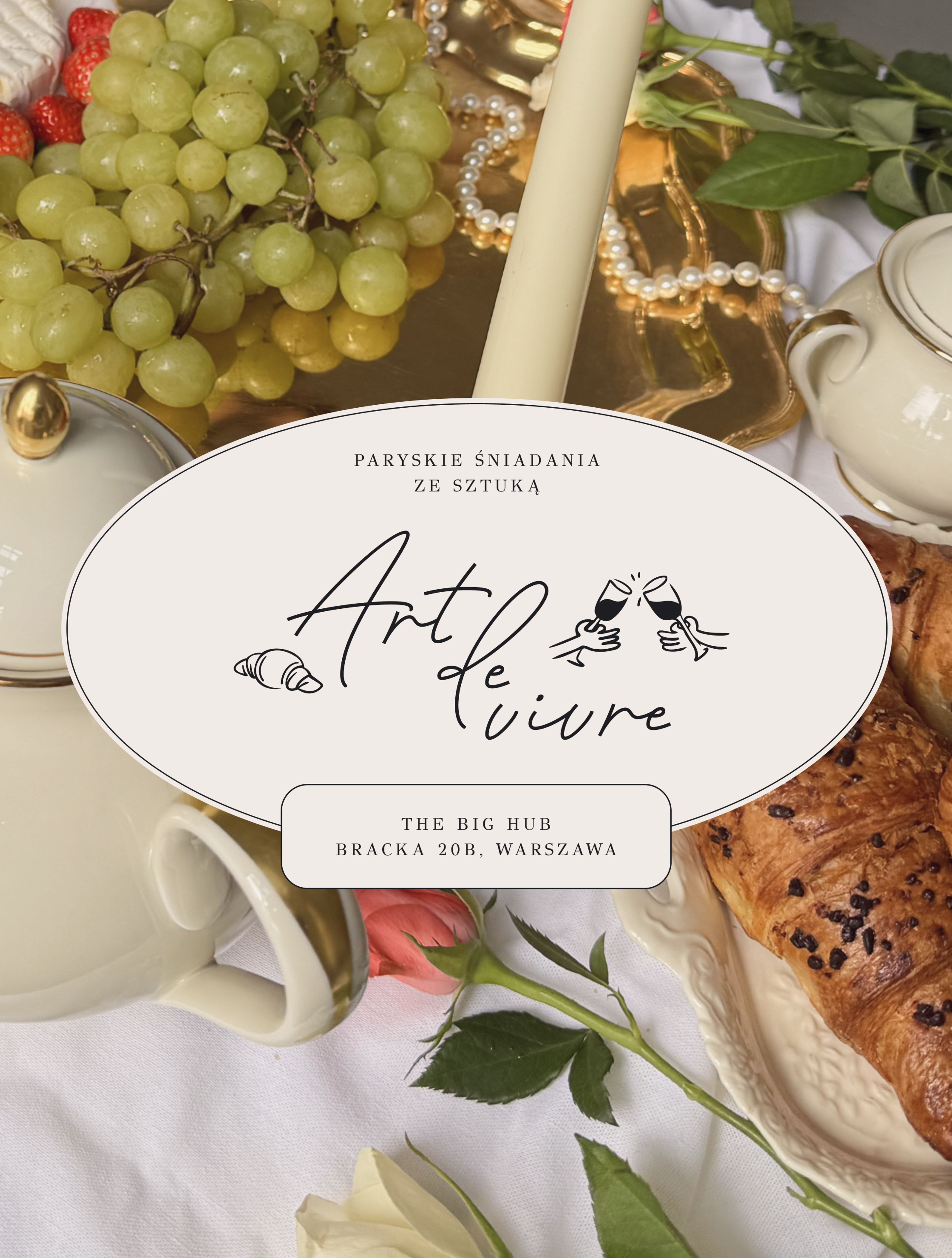 Plakat wydarzenia "ART DE VIVRE – paryskie śniadania ze sztuką"