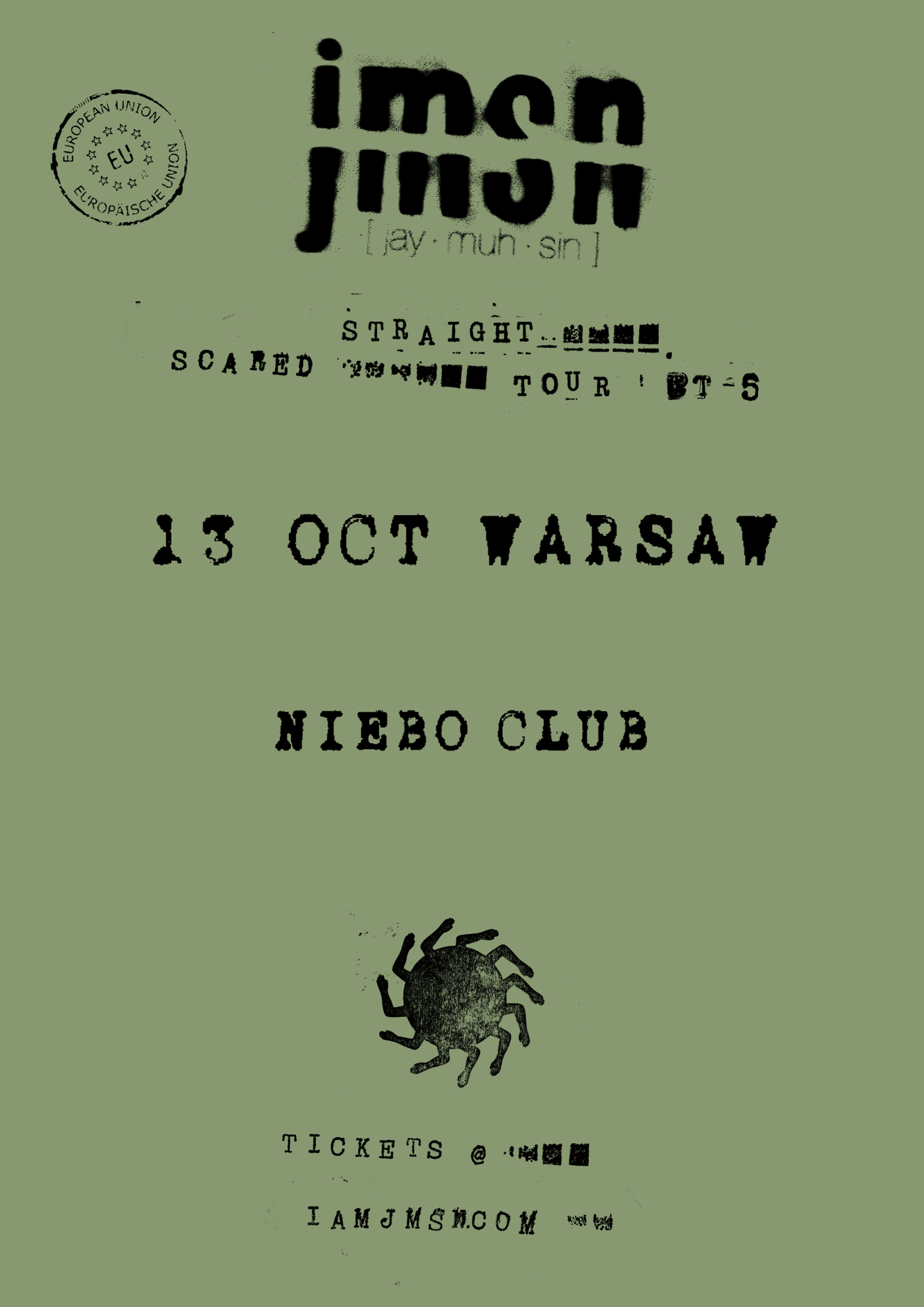 Plakat wydarzenia "JMSN - WARSZAWA - 13.10.2026"