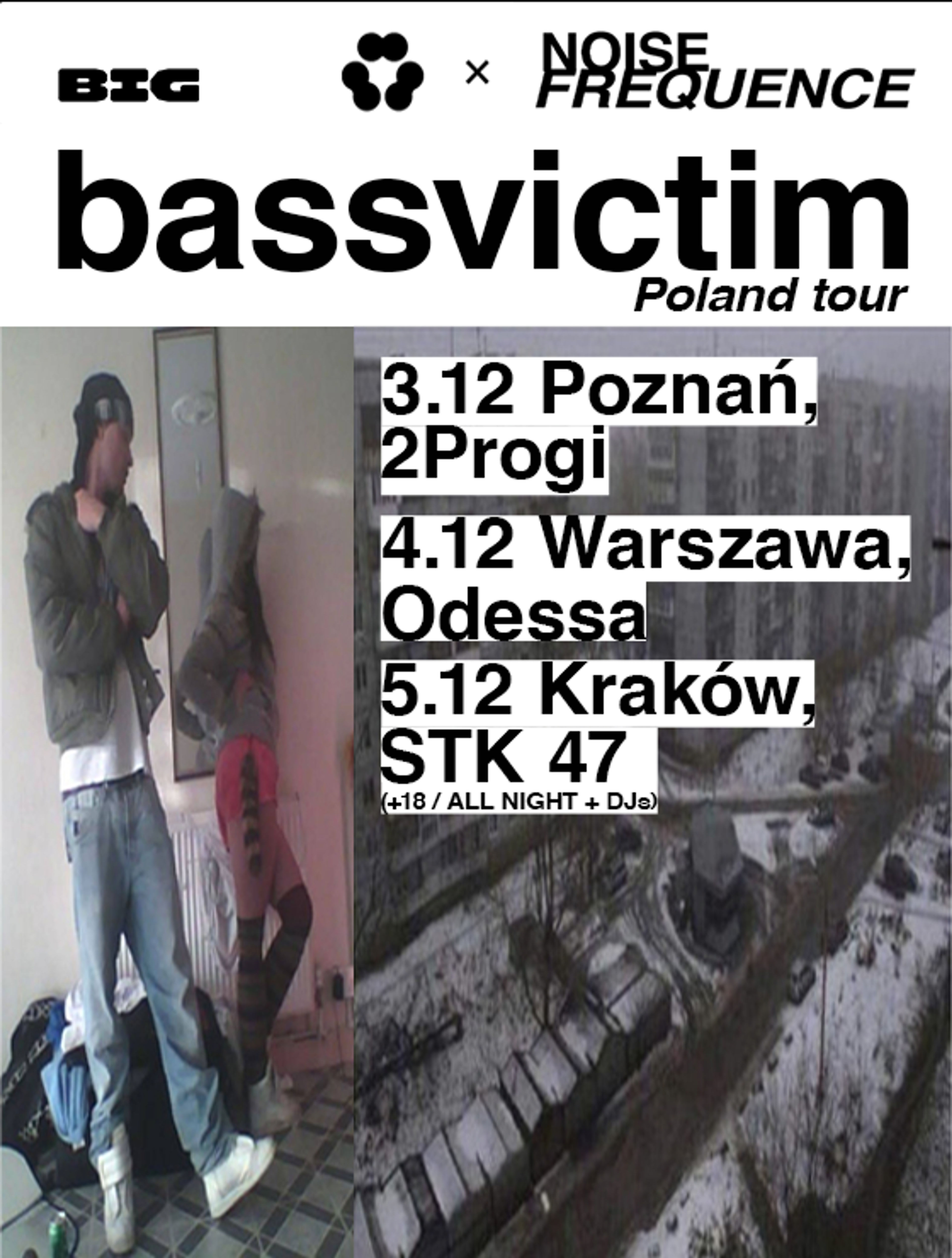 Event poster "Bassvictim @Kraków STK47 Warehouse"