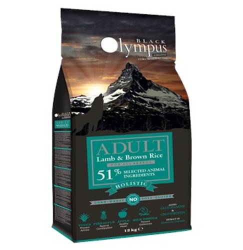 φωτογραφία προϊόντος Black Olympus Adult Medium Αρνί 12 Kg + 2Kg Δώρο petstore365.gr