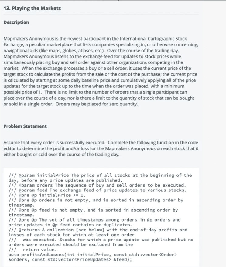 Akuna Capital Trading Intern OA -Akuna Capital Hackerrank OA Akuna Capital Trading Intern OA -Akuna Capital Hackerrank OA