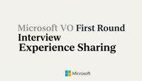 Microsoft VO 1st round interview experience sharing｜Coach's Chaperone Edition
