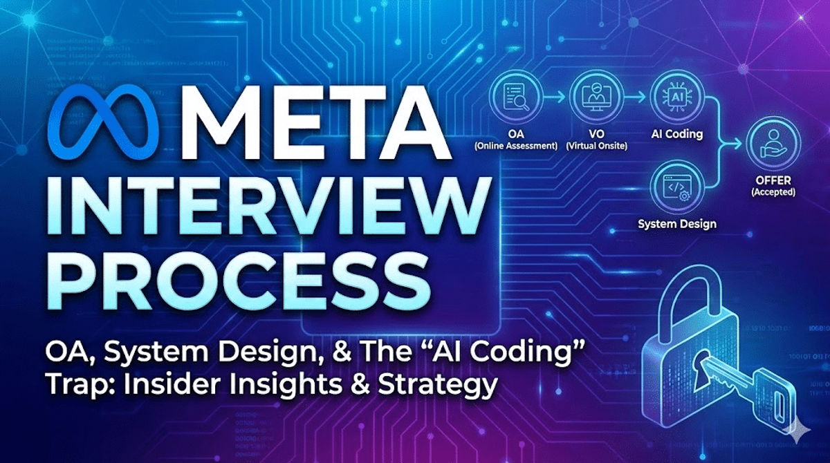 Meta Interview Process | 2026 Meta 上岸复盘!Coding 不难,但这轮 AI Coding 才是真·拦路虎 - VO代面试 | 面试辅助 | VO辅助 | OA辅助 | Hackerrank作弊检测 | 代面试 | OA代写 Meta Interview Process | 2026 Meta 上岸复盘!Coding 不难,但这轮 AI Coding 才是真·拦路虎