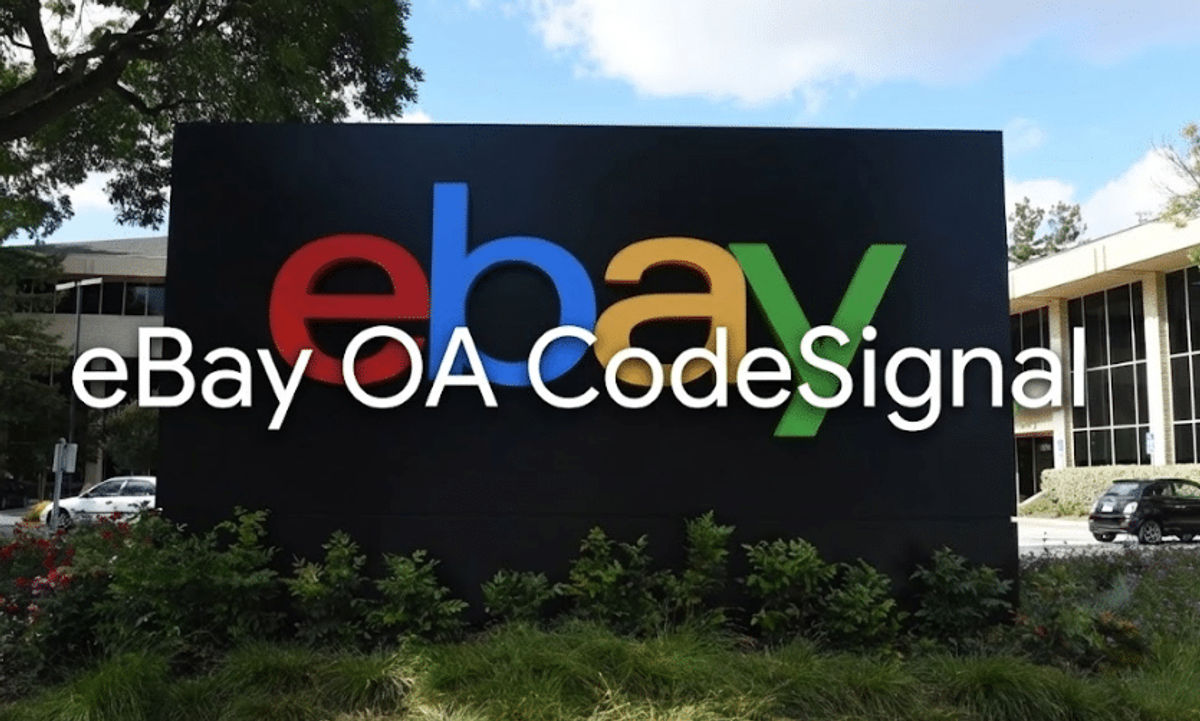 eBay OA CodeSignal 真题解析|流程复盘 + 高频题型 + 导师经验分享 - VO代面试 | 面试辅助 | VO辅助 | OA辅助 | Hackerrank作弊检测 | 代面试 | OA代写 EBay OA CodeSignal real question analysis | process review + high-frequency question types + instructor experience sharing