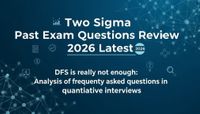 Two Sigma real question review 2026 latest | DFS is really not enough, analysis of high-frequency inspection of quantitative interviews