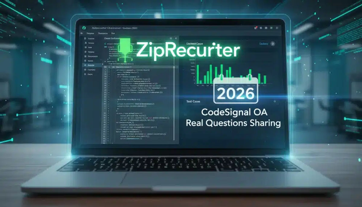 2026 ZipRecruiter CodeSignal OA real question sharing | 4 questions 70 minutes full AC experience