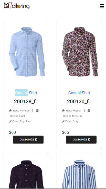 Mi-Tailoring-Software-Shop-Page-Mobile-View