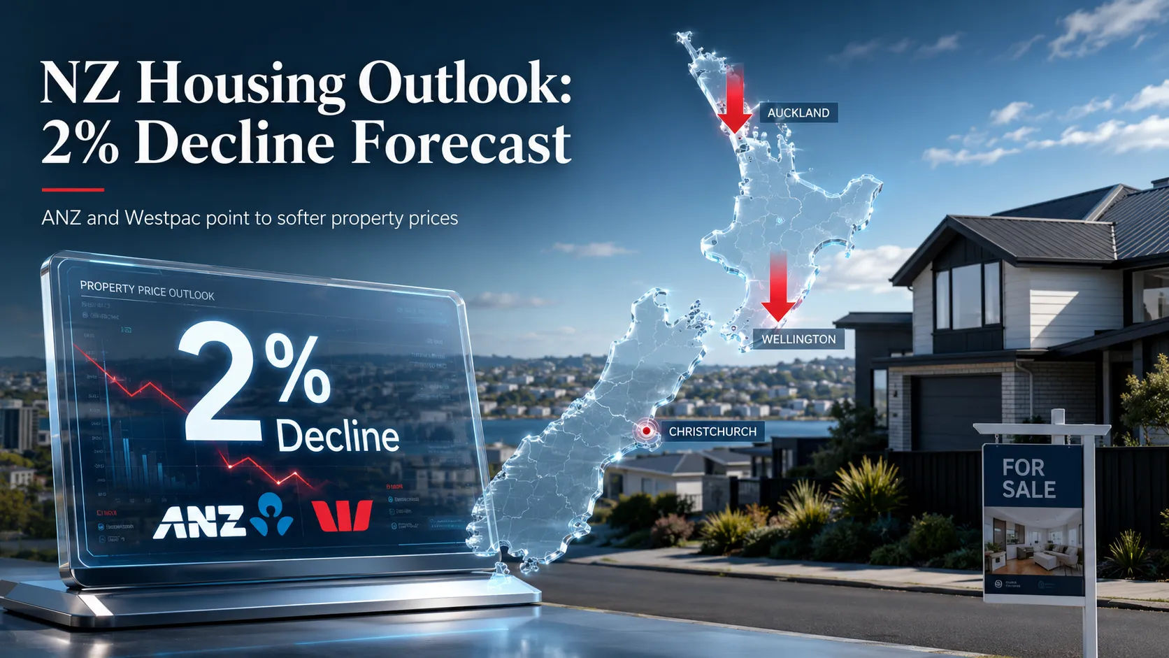 NZ House Prices Forecast to Fall 2% in 2026 | AusNZ Finance Daily
