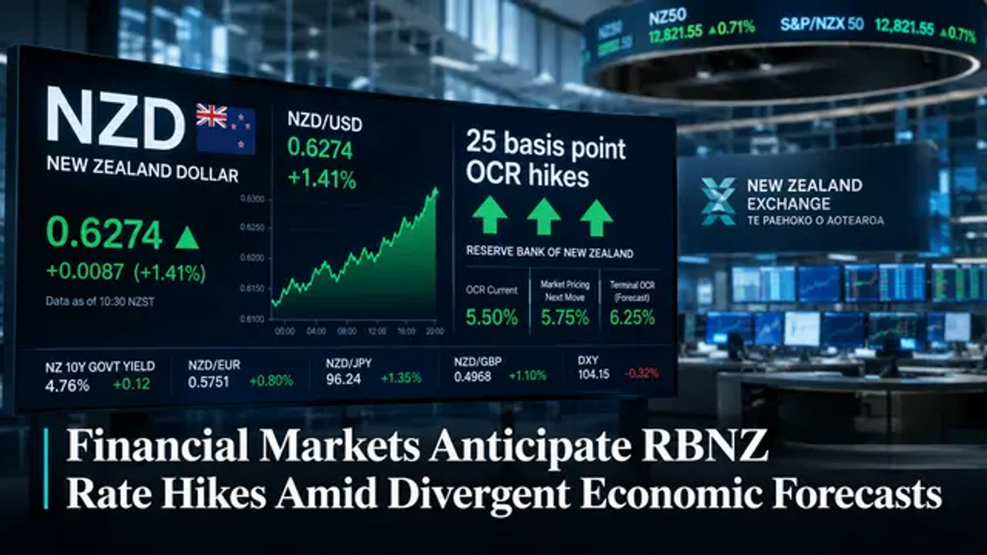 Financial Markets Anticipate RBNZ Rate Hikes Amid Divergent Economic Forecasts