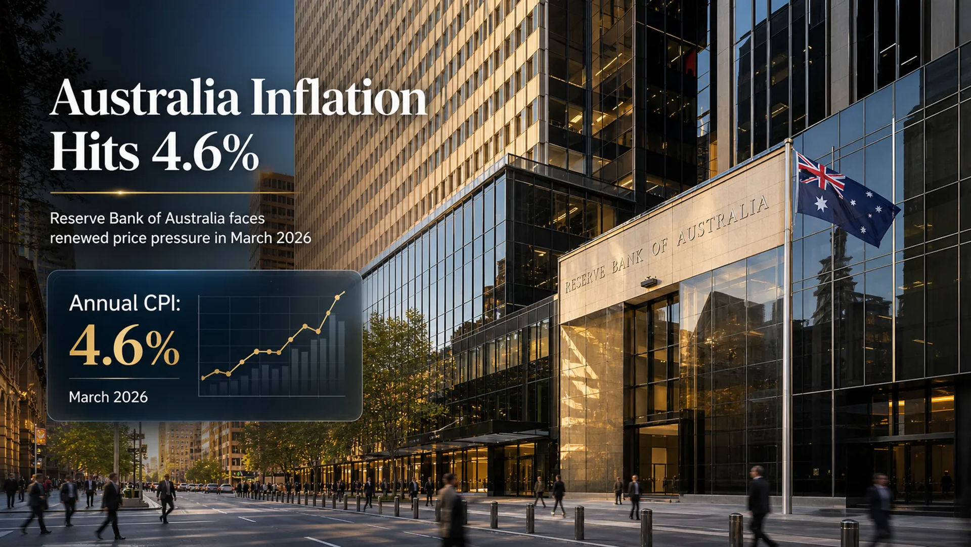 Australian Annual CPI Jumps to 4.6% in March, Intensifying RBA Rate Hike Pressure