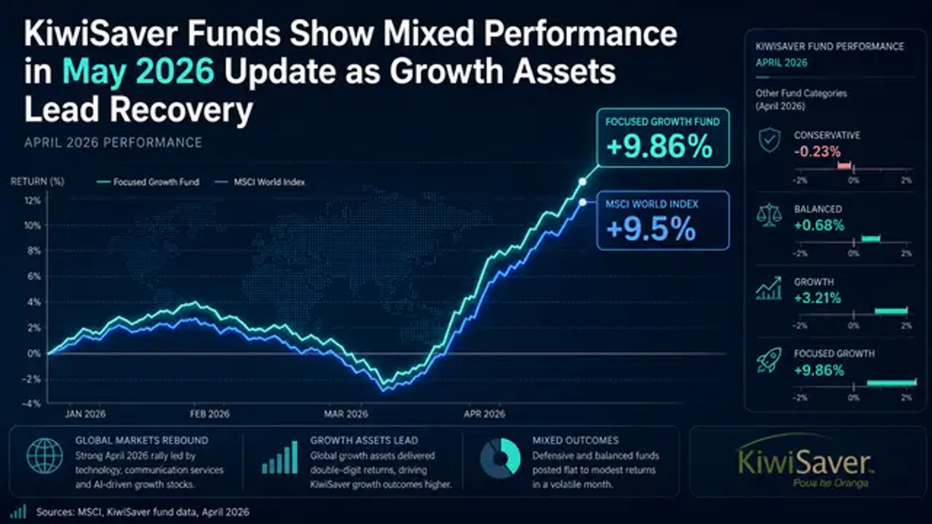 KiwiSaver Funds Show Mixed Performance in May 2026 Update as Growth Assets Lead Recovery
