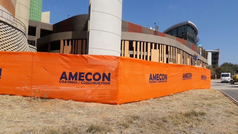 Shadenet fence branding for a property development