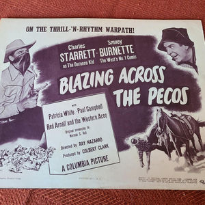 Blazing Across The Pecos - Western Lobby Cards