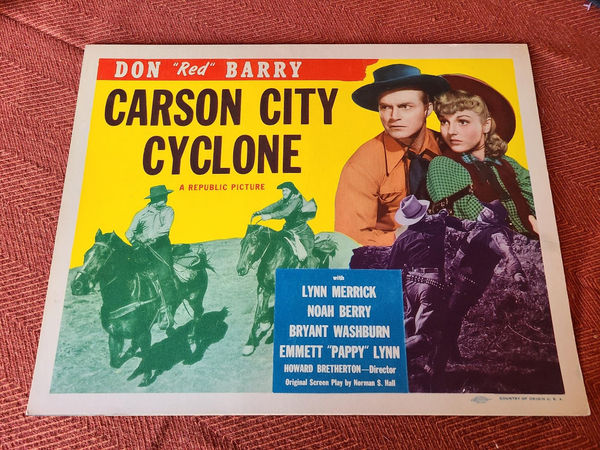 Carson City Cyclone - Western Lobby Cards