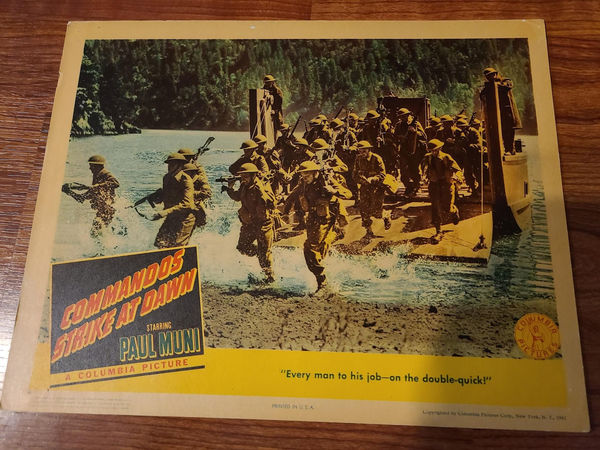 Commandos Strike At Dawn - Military/Aviation Lobby Cards