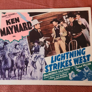 Lightning Strikes West - Western Lobby Cards