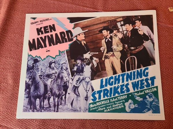 Lightning Strikes West - Western Lobby Cards