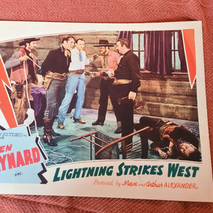 Lightning Strikes West - Western Lobby Cards