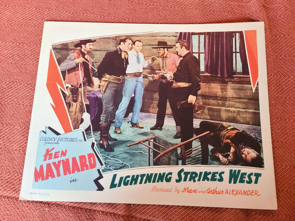 Lightning Strikes West - Western Lobby Cards