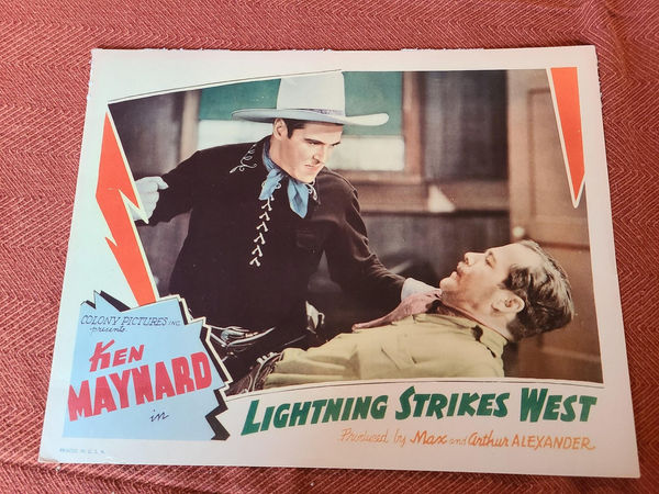 Lightning Strikes West - Western Lobby Cards