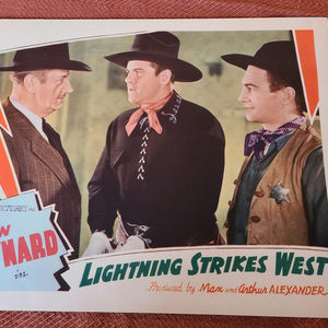 Lightning Strikes West - Western Lobby Cards