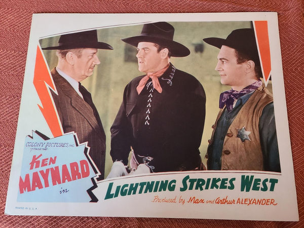 Lightning Strikes West - Western Lobby Cards