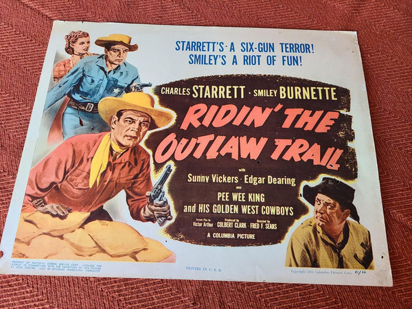 Ridin' The Outlaw Trail - Western Lobby Cards