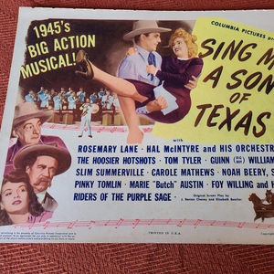 Sing Me A Song Of Texas - Western Lobby Cards