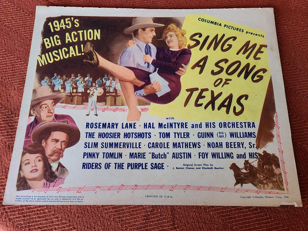 Sing Me A Song Of Texas - Western Lobby Cards