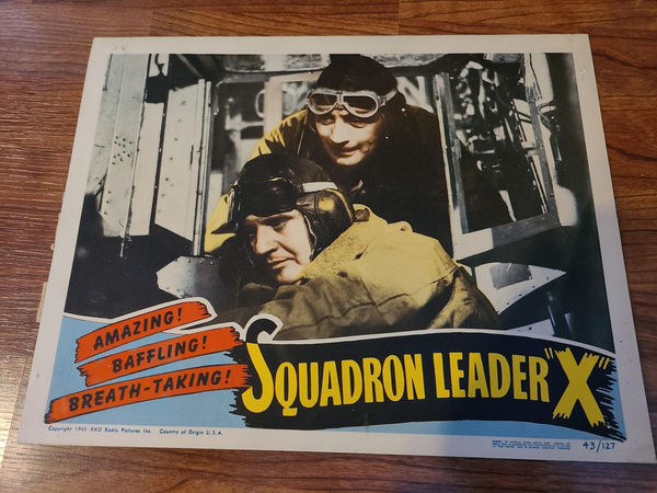 Squadron Leader X - Military/Aviation Lobby Cards