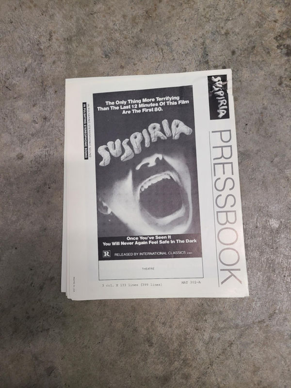 Suspiria - Press Books