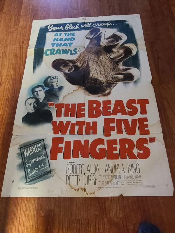 The Beast with Five Fingers - 1 Sheets/US