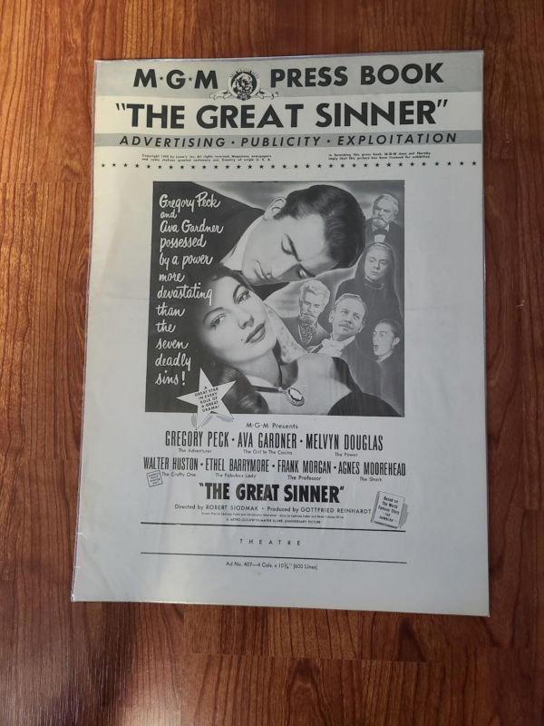 The Great Sinner - Press Books