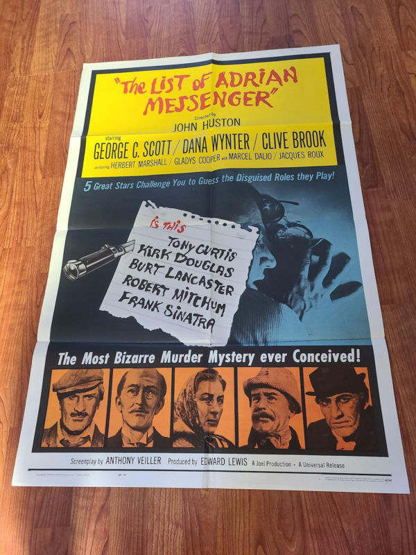 The List Of Adrian Messenger - 1 Sheets/US